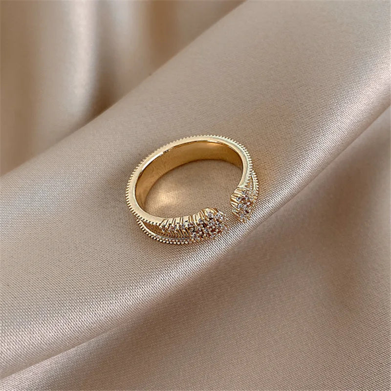 Korea's New Exquisite Lace Lace Ring Fashion Temperament Versatile Open Ring Elegant Women's Jewelry