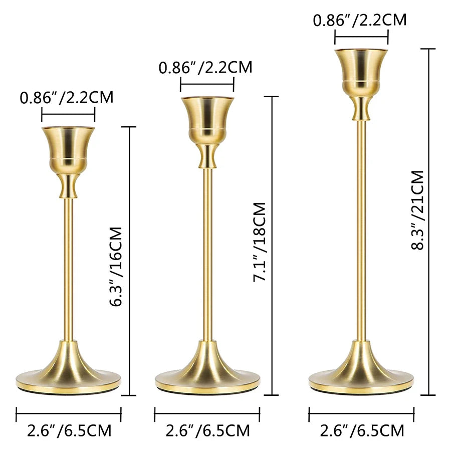 Timeless Elegance Vintage Candle Holder Set (Set of 3)