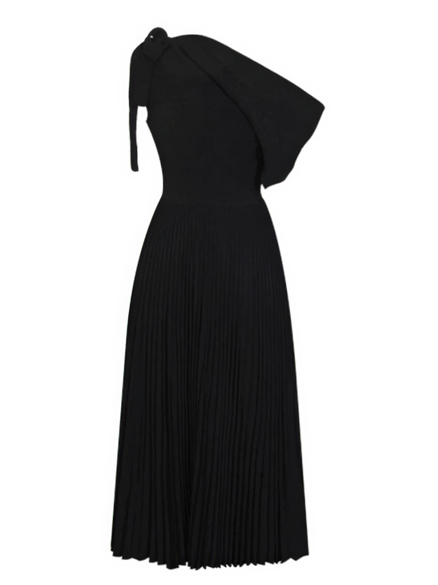 Midnight Elegance Asymmetrical Dress