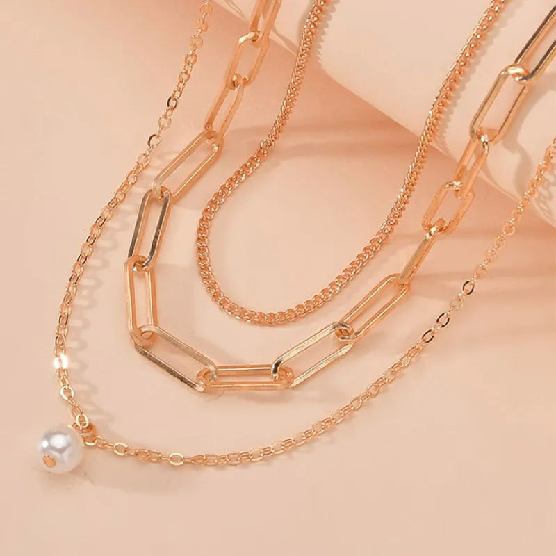 Vintage Pearl Charm Layered Necklace Women's Jewelry Layered Accessories for Girls Clothing Aesthetic Gifts Fashion Pendant 2022